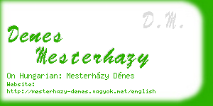 denes mesterhazy business card